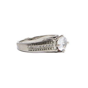 Evie White Silver 925 Ring