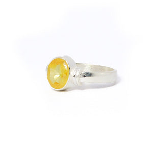 Ved Yellow Sapphire Silver 925 Ring