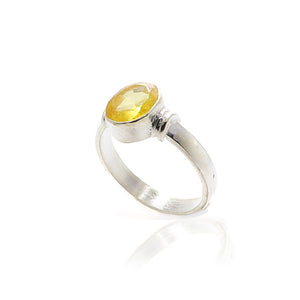 Ved Yellow Sapphire Silver 925 Ring