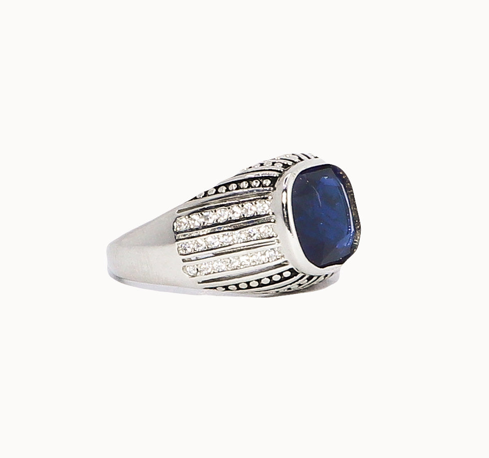 Blue Hatim Silver 925 Ring