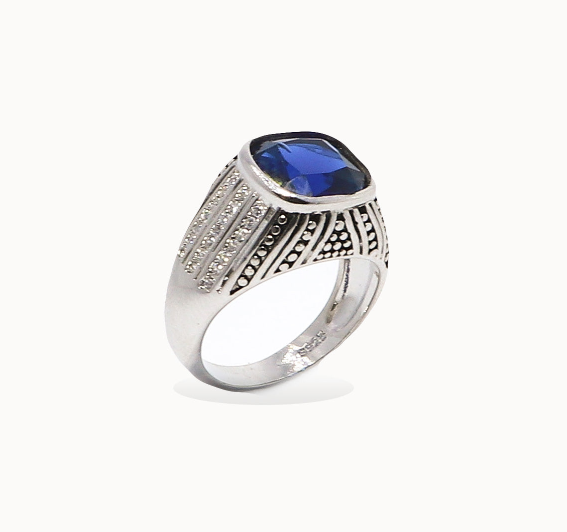 Blue Hatim Silver 925 Ring