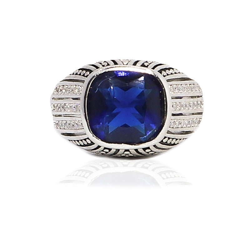 Blue Hatim Silver 925 Ring