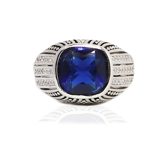 Blue Hatim Silver 925 Ring