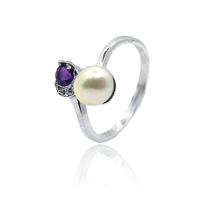 Aarvi Pearl Silver 925 Ring