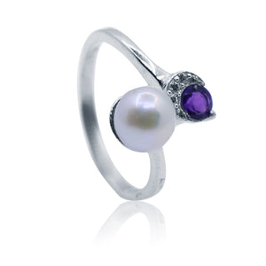 Aarvi Pearl Silver 925 Ring