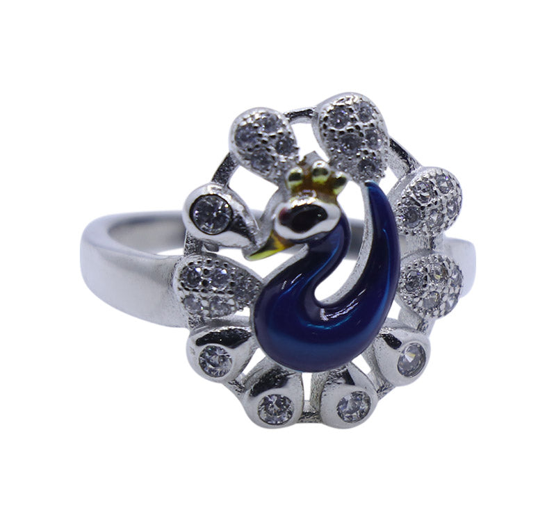 Jiya Peacock Silver 925 Ring