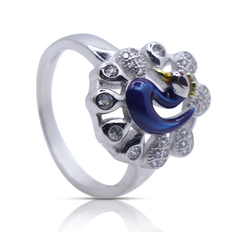 Jiya Peacock Silver 925 Ring