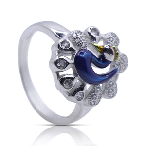 Jiya Peacock Silver 925 Ring