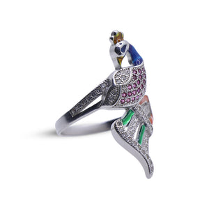 Adya Peacock Silver 925 Ring