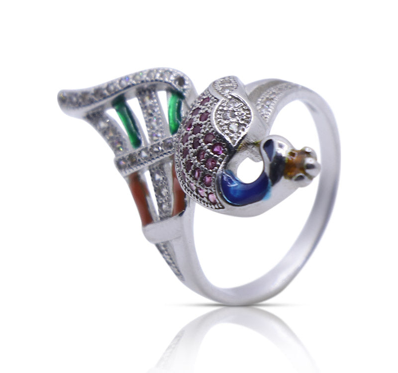 Adya Peacock Silver 925 Ring