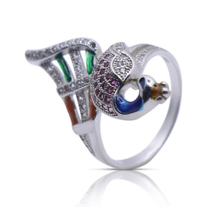 Adya Peacock Silver 925 Ring