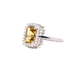 Canary Studded Silver 925 Ring