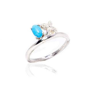 Turquoise Fern Silver 925 Ring