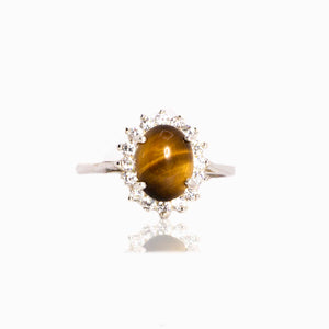 Stunning Brown Silver 925 Ring