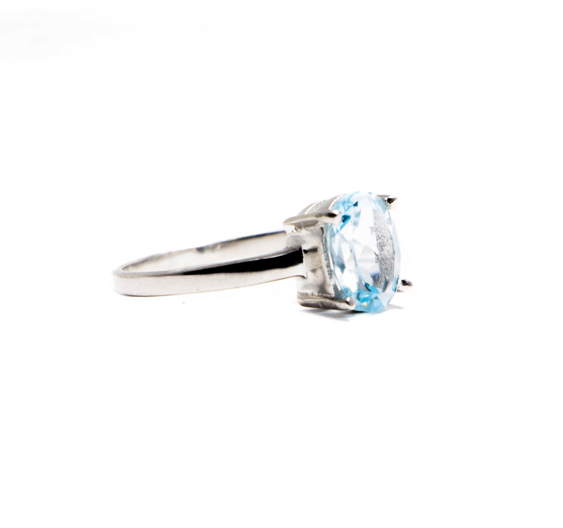 Aqua Blue Silver 925 Ring