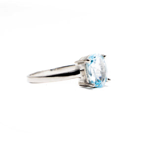 Aqua Blue Silver 925 Ring