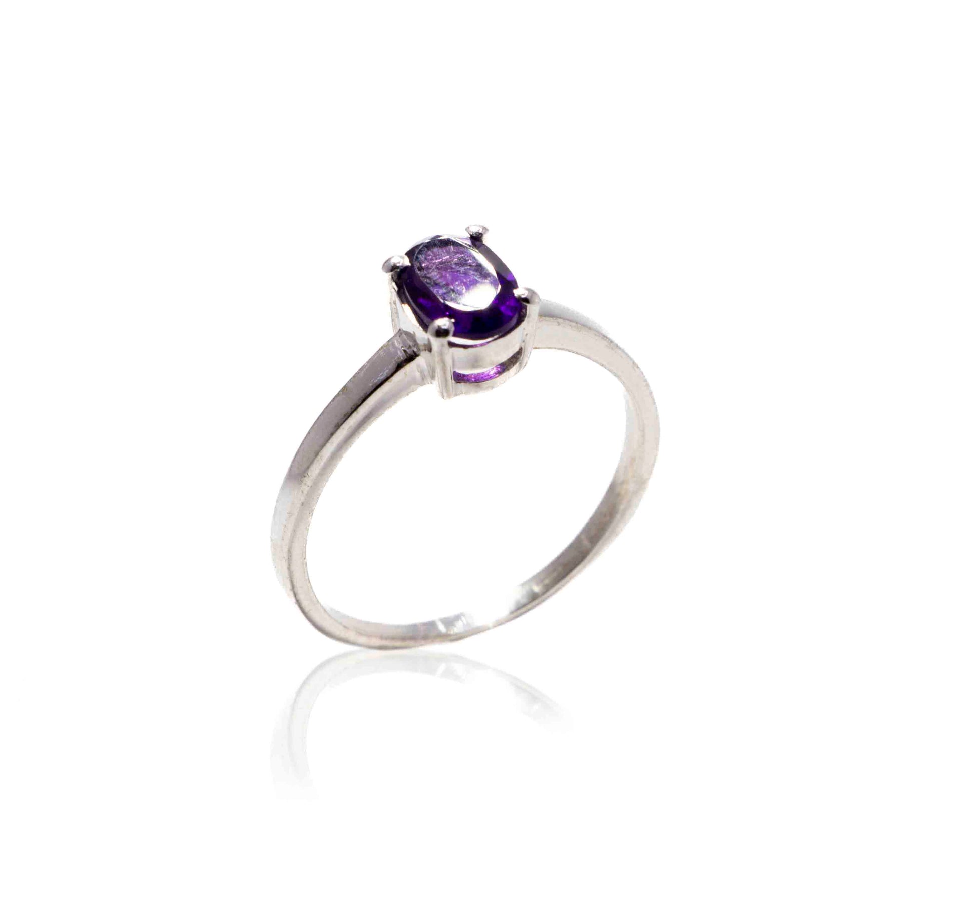 Purple Stone Silver 925 Ring