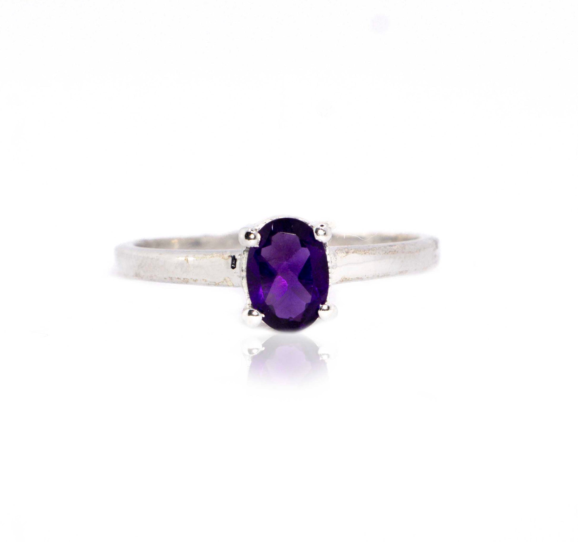 Purple Stone Silver 925 Ring