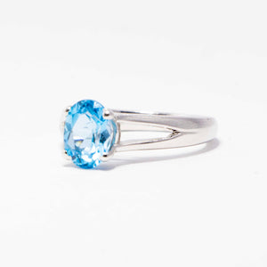 Sky Blue Stone Silver 925 Ring