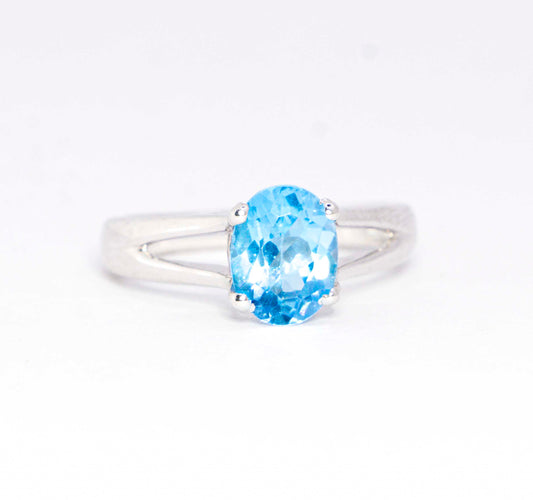 Sky Blue Stone Silver 925 Ring