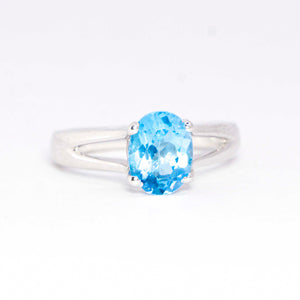 Sky Blue Stone Silver 925 Ring