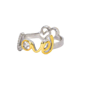 Double Heart Love Silver 925 Ring