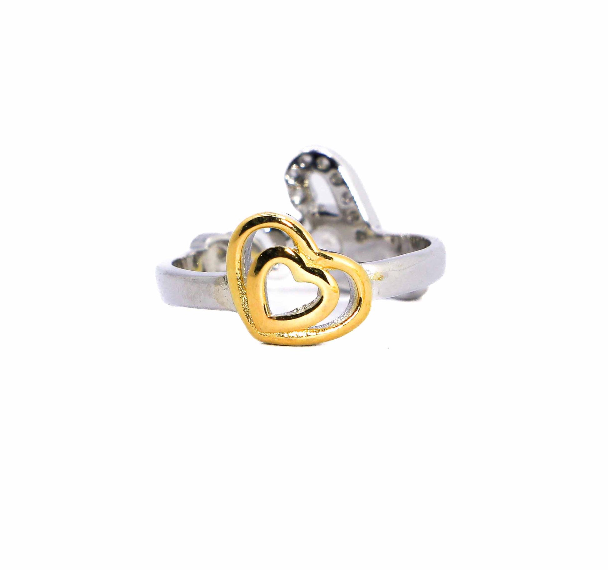 Studded Heart Love Silver 925 Ring