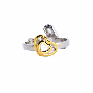 Studded Heart Love Silver 925 Ring