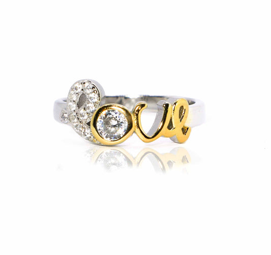 Golden Love Silver 925 Ring