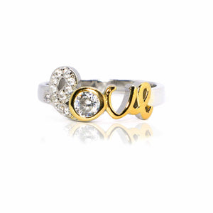 Golden Love Silver 925 Ring