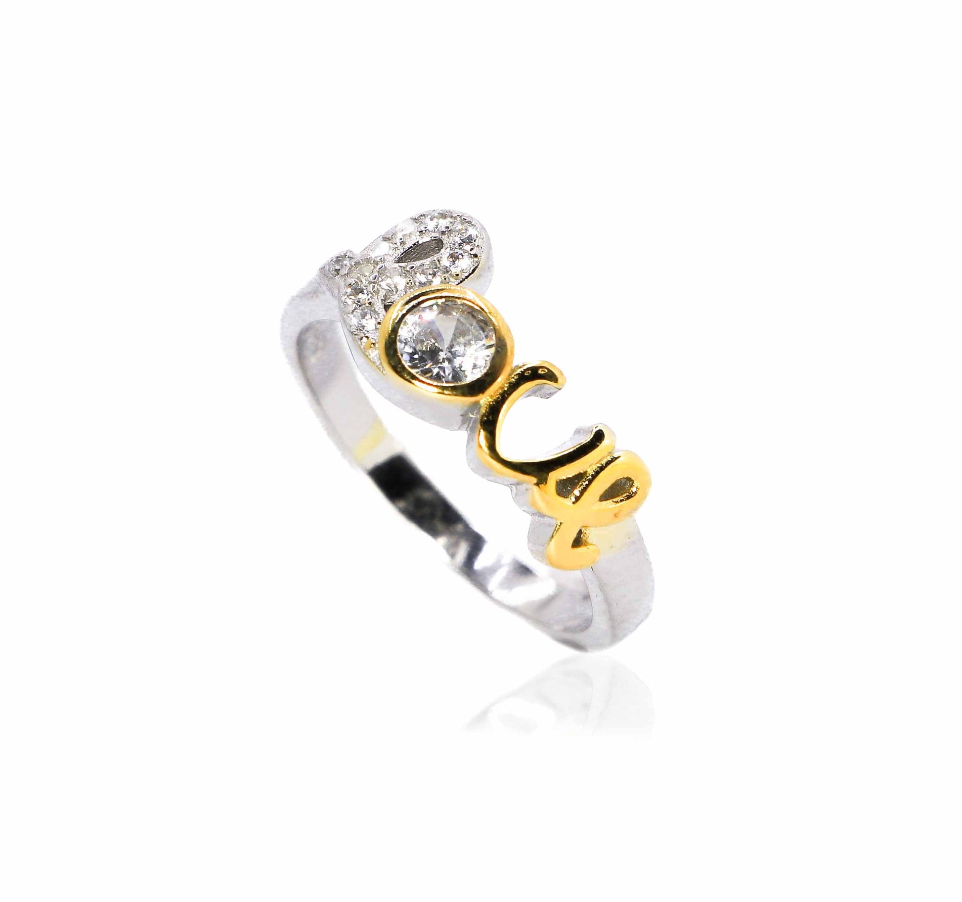 Golden Love Silver 925 Ring