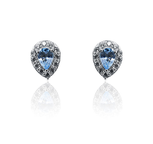 Julie Blue Silver 925 Earrings