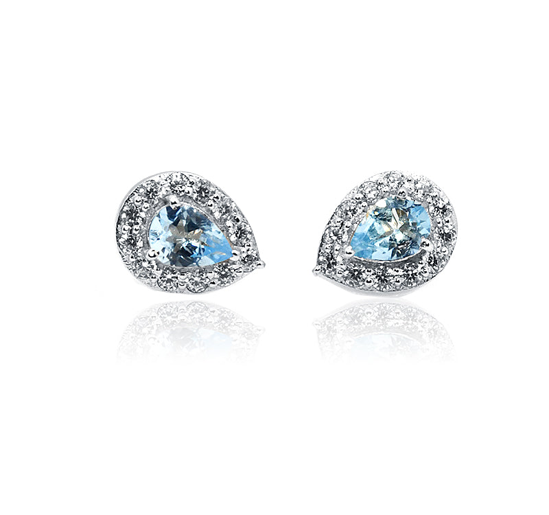 Julie Blue Silver 925 Earrings