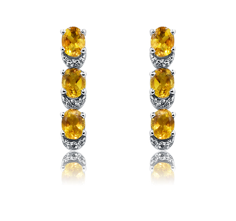 Limoni Yellow Silver 925 Earrings