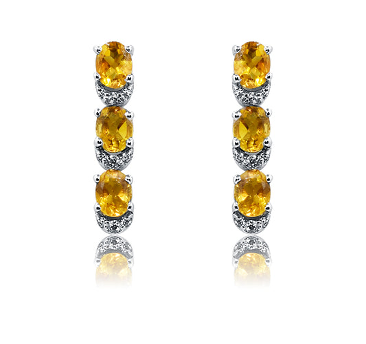 Limoni Yellow Silver 925 Earrings