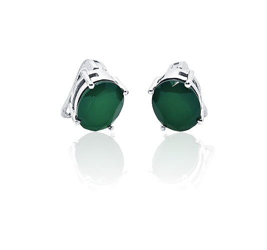 Casandra Green Silver 925 Earring