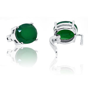 Casandra Green Silver 925 Earring