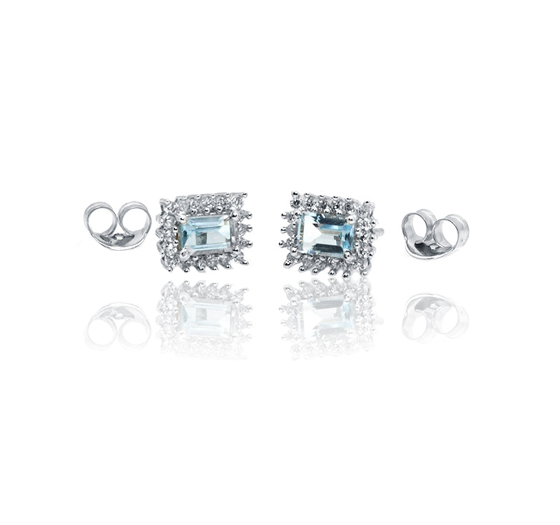 Marie Blue Silver 925 Studs