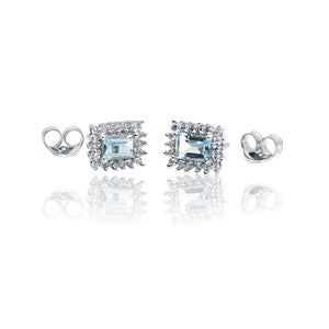 Marie Blue Silver 925 Studs