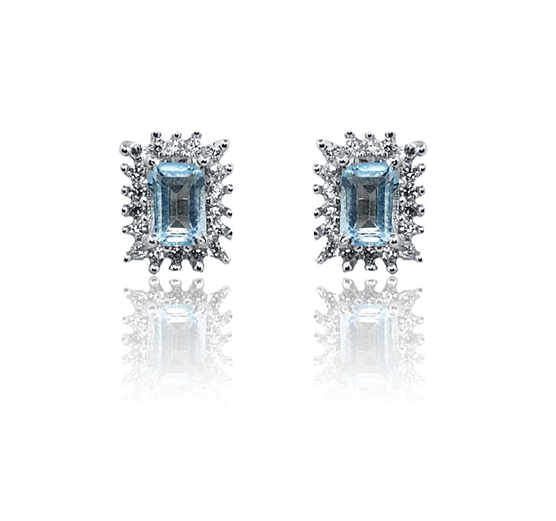 Marie Blue Silver 925 Studs