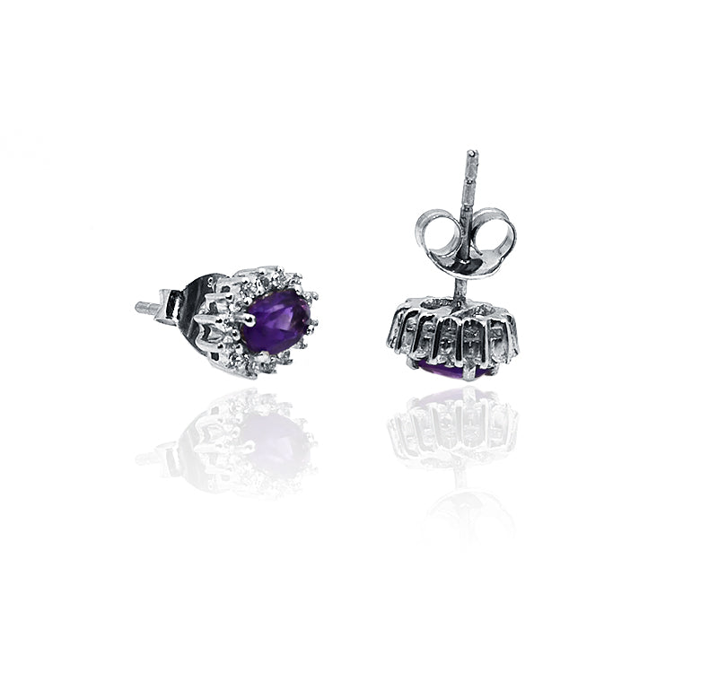 Rumani Violet Silver 925 Studs