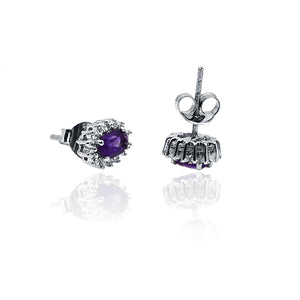 Rumani Violet Silver 925 Studs