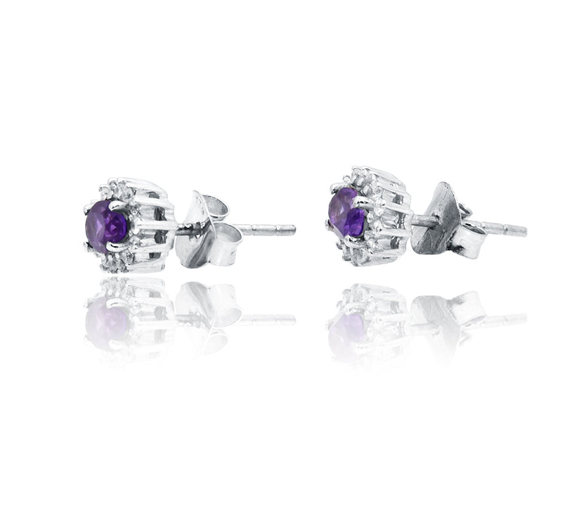 Rumani Violet Silver 925 Studs