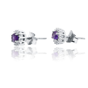 Rumani Violet Silver 925 Studs