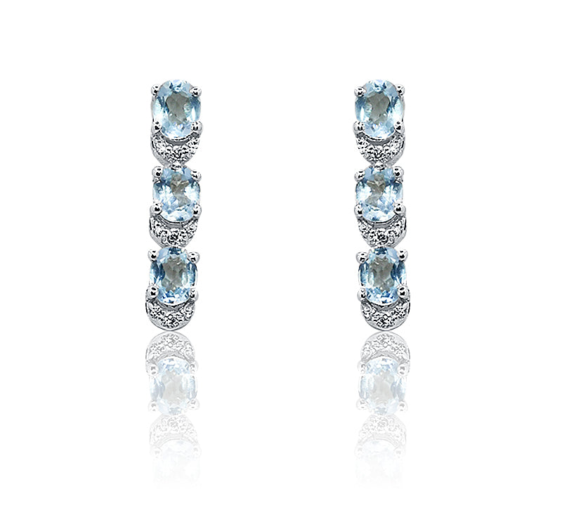 Rumi Blue Silver 925 Earrings