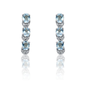 Rumi Blue Silver 925 Earrings