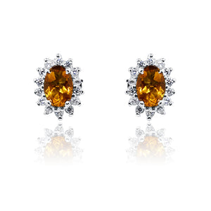 Automn Yellow Silver 925 Studs