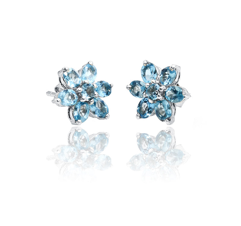 Ester Blue Silver 925 Studs