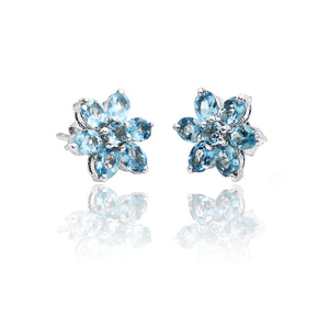 Ester Blue Silver 925 Studs