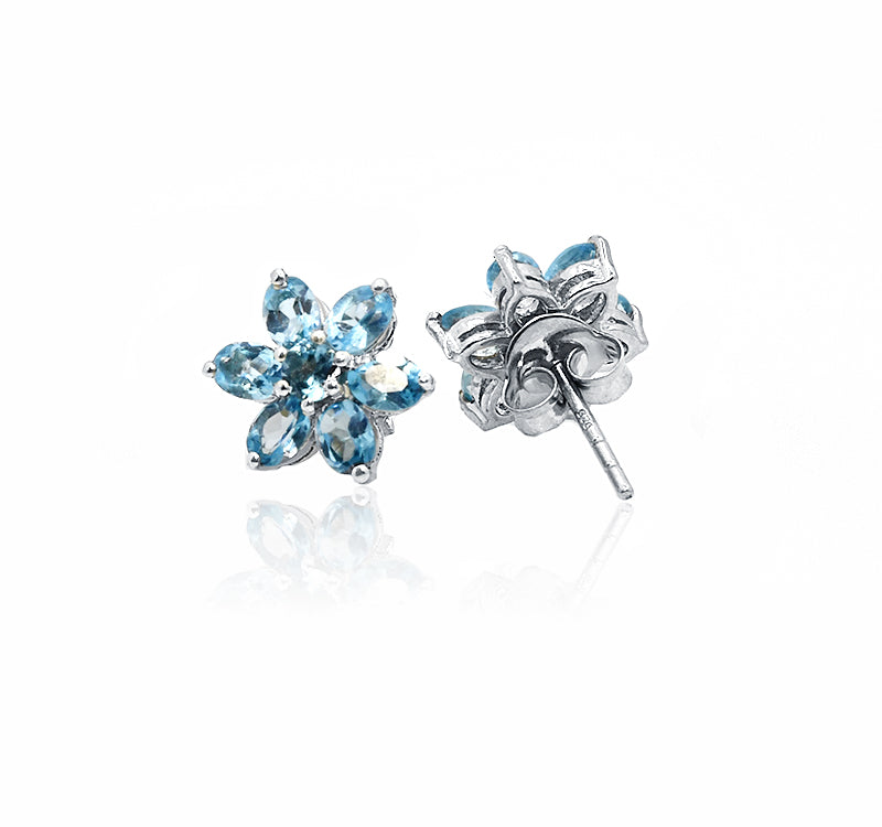 Ester Blue Silver 925 Studs